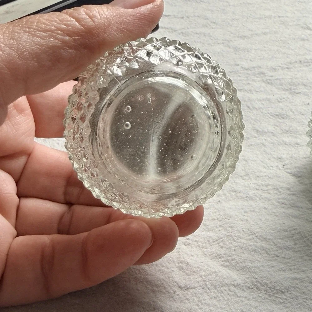 Clear Glass Salt & Pepper Shakers 2.75